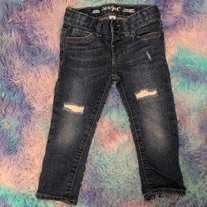 Cat & Jack Kids' Dark Blue Distressed Jeans